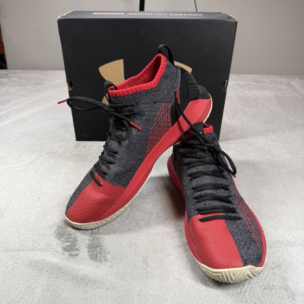 Under Armour Heat Seeker Shoe Men’s 12.5 Red Black Basketball Sport Athlete